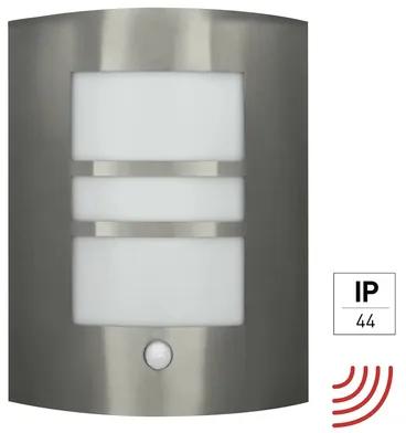 Vonkajšie nástenné osvetlenie E2 Polis IP44 E27 15W hliník so senzorom pohybu