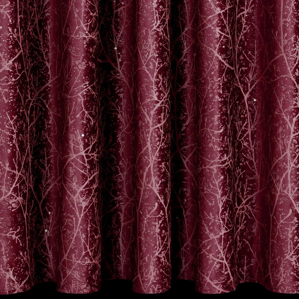 ZÁVES NA PÁSKE AMINA 140X270 CM BORDOVÁ