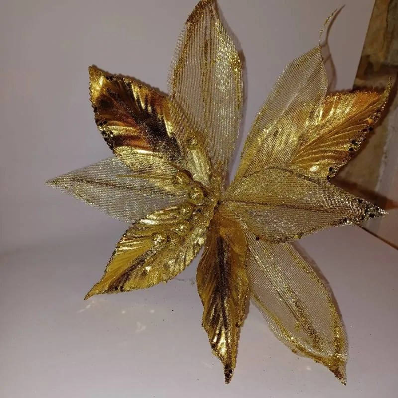 DECOLED Kvetina, 31 x 20 cm, zlatá