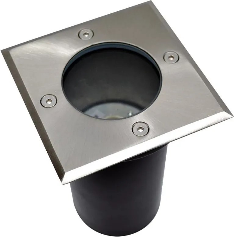 Vonkajšie nájazdové svietidlo 1xGU10/35W/230V IP44 matný chróm