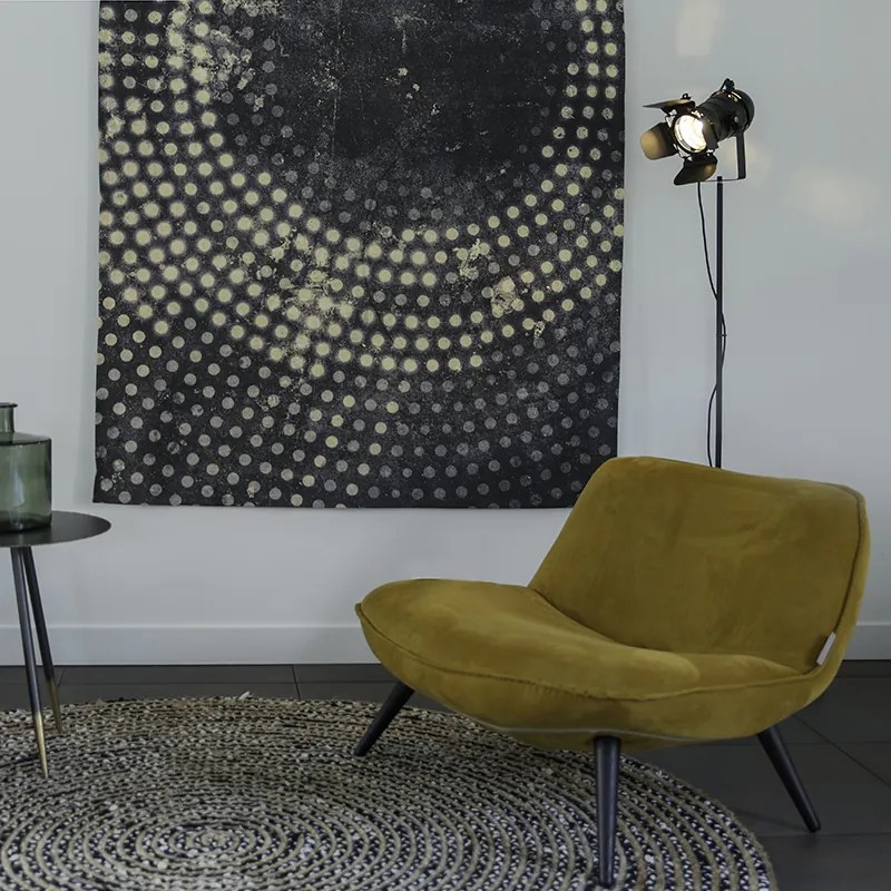 Priemyselná stojaca lampa čierna s nastaviteľným svetlom - Movie