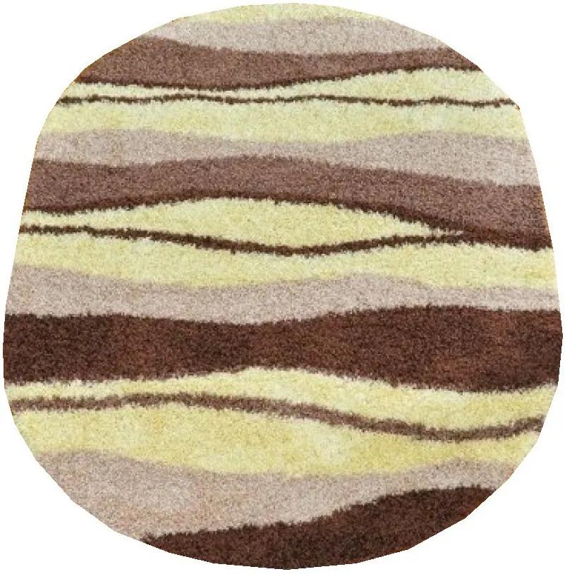 Kusový koberec Shaggy Loca Mattia krémový ovál, Velikosti 160x220cm