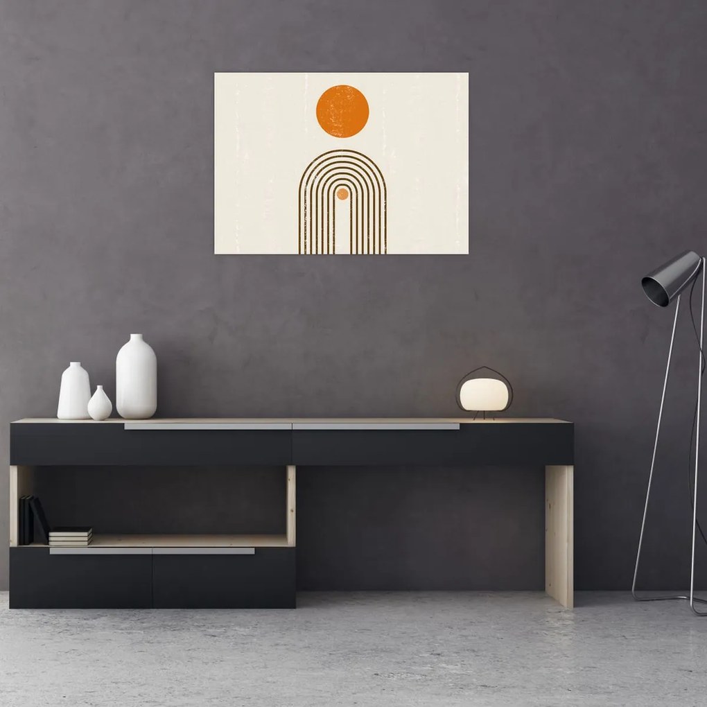 Obraz - Hnedé oblúky (70x50 cm)