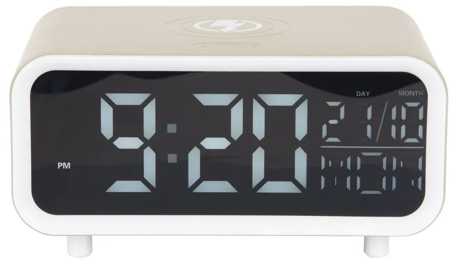 Digitálny budík s bezdrôtovou nabíjačkou Chunky LED – Karlsson