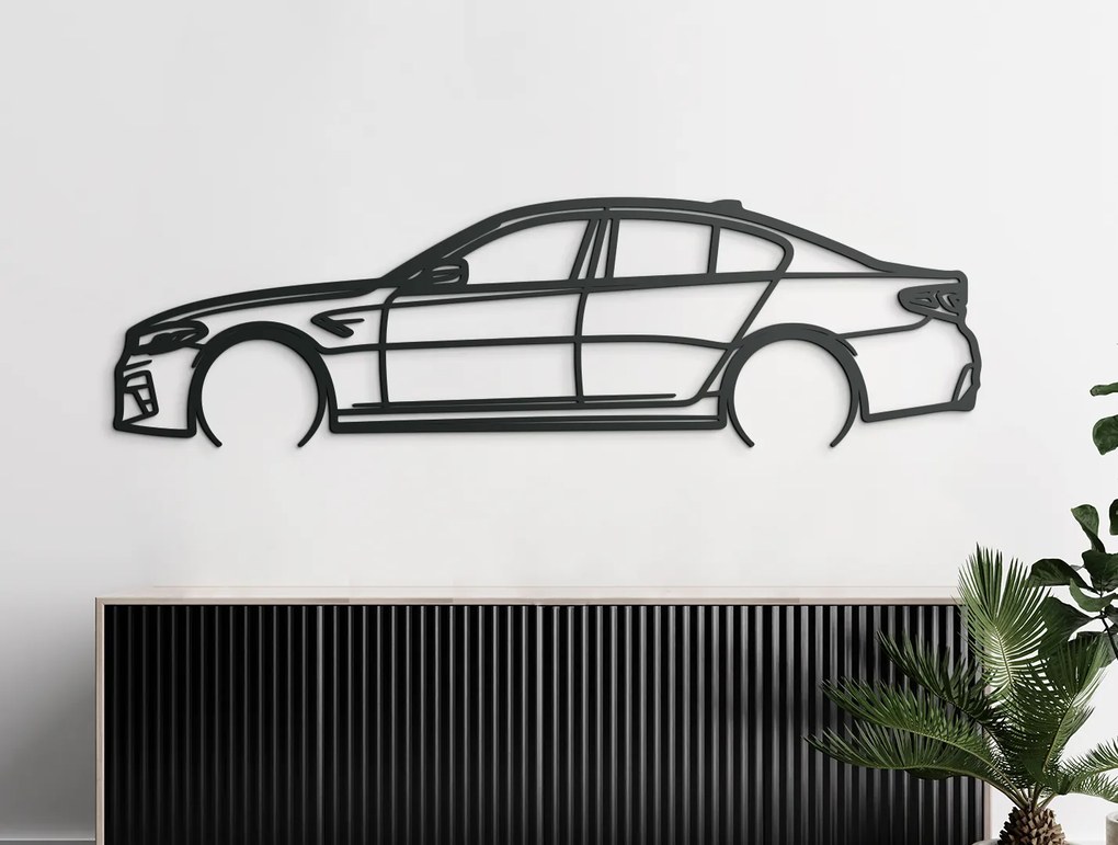 drevko Obraz na stenu BMW M5 Competition Rozmer obrazu: 24,5 x 86 cm, Farba dekorácie: Čierna