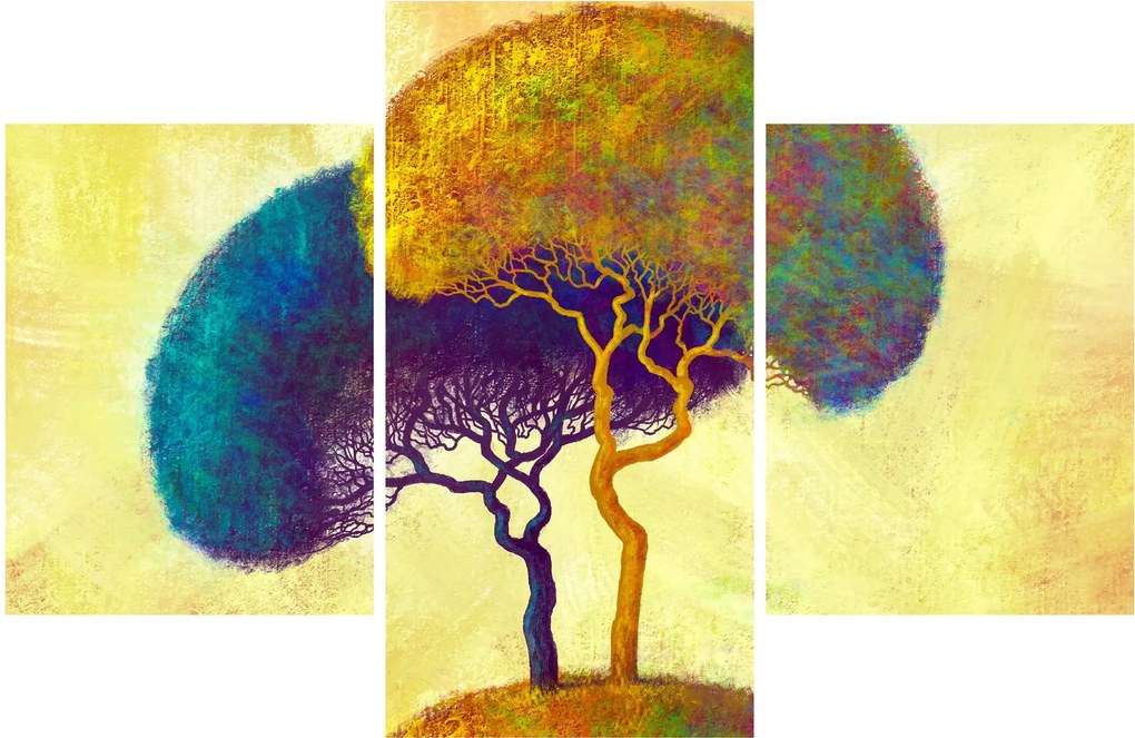 Obraz - Stromy na kopci (90x60 cm)
