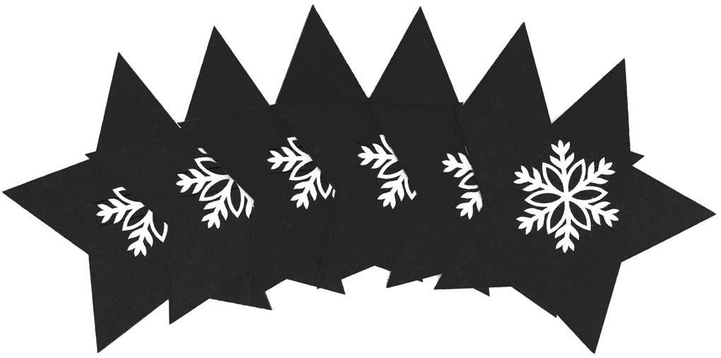 Tutumi Tutumi, vianočný obal na príbor 4ks 311378A, čierna, CHR-06514