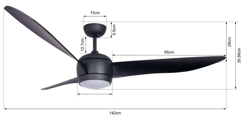 Stropný ventilátor Lucci Air Nordic 142 cm 512910