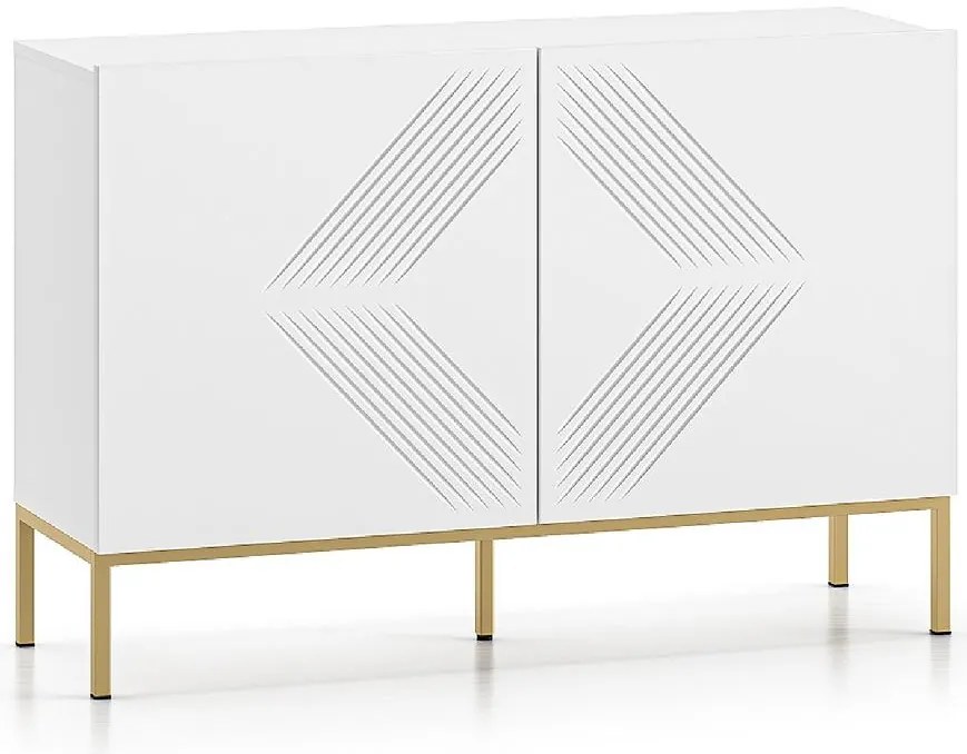 Komoda Clearing 03 biela/zlatá