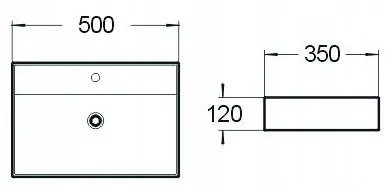 Mexen BLANCA umývadlo, 50x35 CM, biela, 21105000