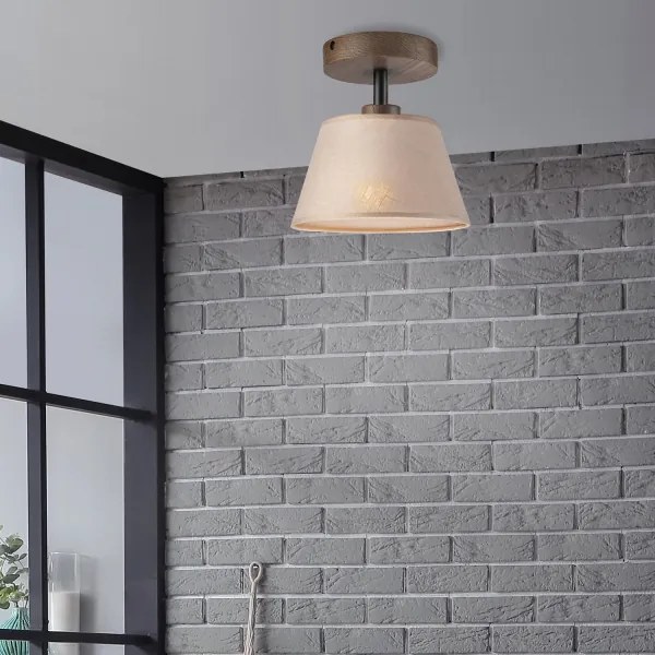 Brilagi - LED  Prisadený luster ANTHONY 1xE14/60W/230V dub orech/béžová