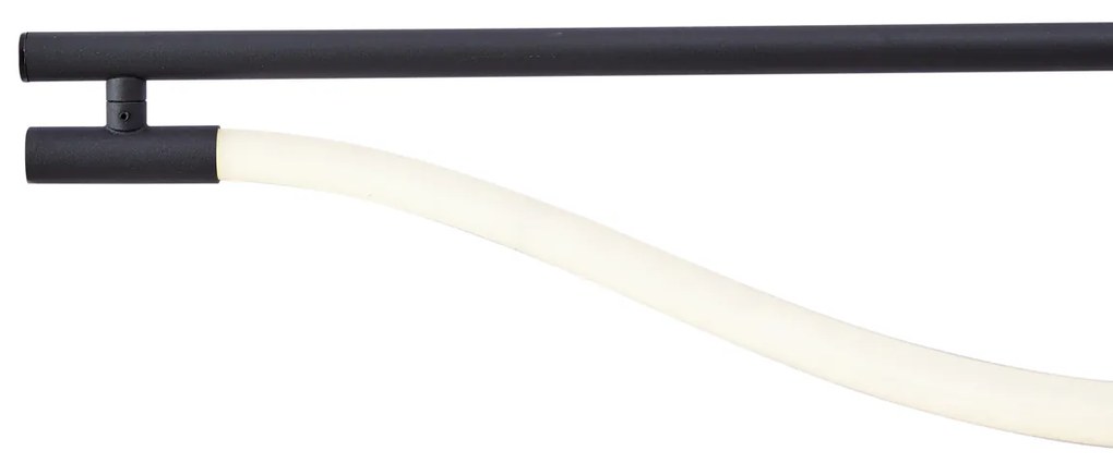 Moderné závesné svietidlo čierne vrátane LED s 3-stupňovým stmievaním - Twirl