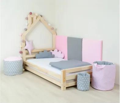 WALLY detská posteľ 70x160 cm prírodná nelakovaná
