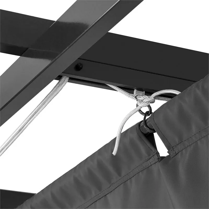 Pantheon, pergola, prístrešok, 3 x 6 m, hliník, strieška proti slnku, polyester, sivá