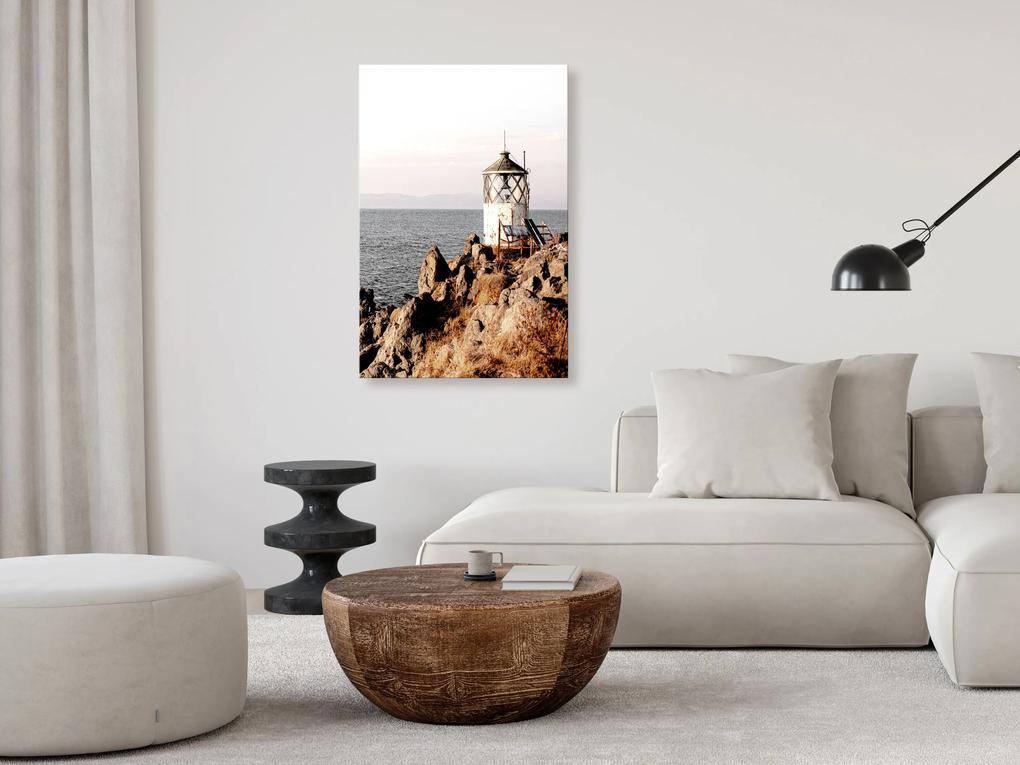 Artgeist Obraz - Lantern On The Cliff (1 Part) Vertical Veľkosť: 60x90, Verzia: Na talianskom plátne