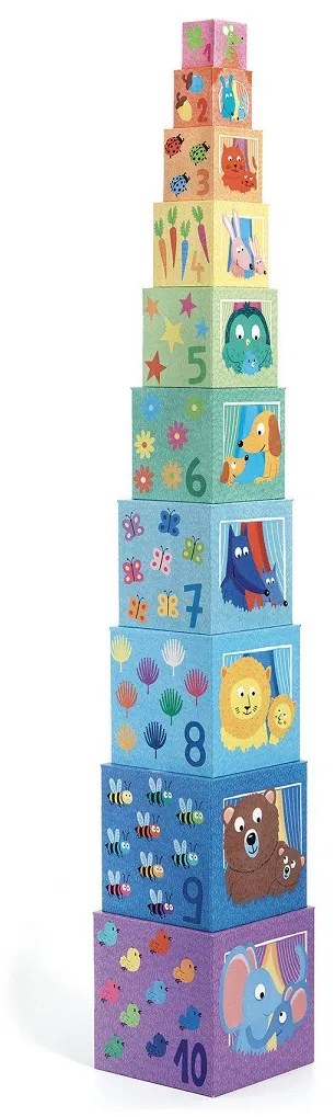 Skladacie kocky - pyramída - mamičky a mláďatká