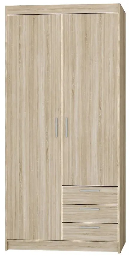 Skriňa Elena 2D3S dub sonoma