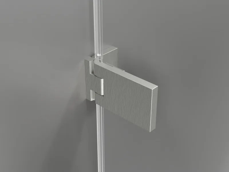 Mexen Lunar-F Duo, skladací sprchový kút 100 x 90 cm, 8mm číre sklo, oceľový profil, 836-100L-090P-97-00