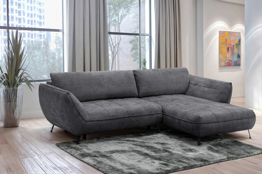 XXXLutz ROHOVÁ SEDAČKA, textil, antracitová MID.YOU - Sedačky - 000694008604