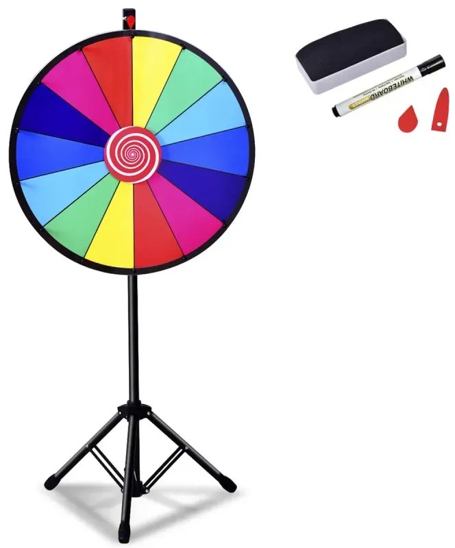 ? 60 cm koleso šťastia hračka farebné koleso hry pre lotériové hry slovné hry 24&quot;