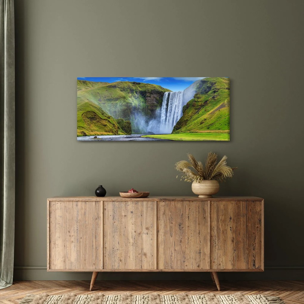 Obraz - Vodopád Seljalandsfoss (120x50 cm)