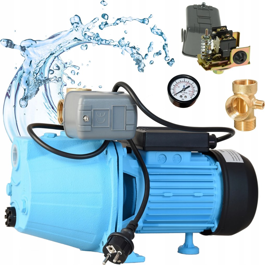 Hydroforová Pumpa 370 W na vodu Jet Povrchová Silná 2520 l/h S Príslušenstvom