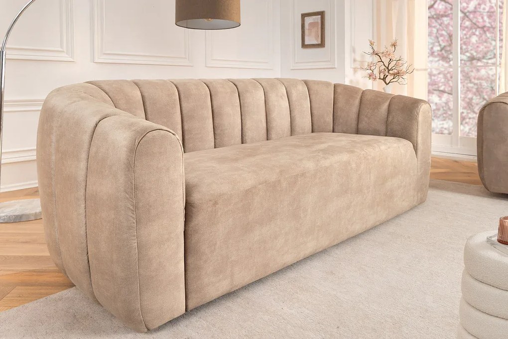 Pohovka BABYLON 200 cm velvet béžová