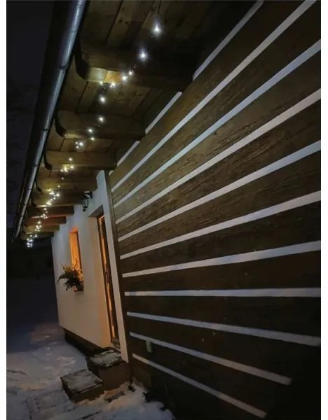 LED Vianočná vonkajšia reťaz 80xLED/13m IP44 studená biela