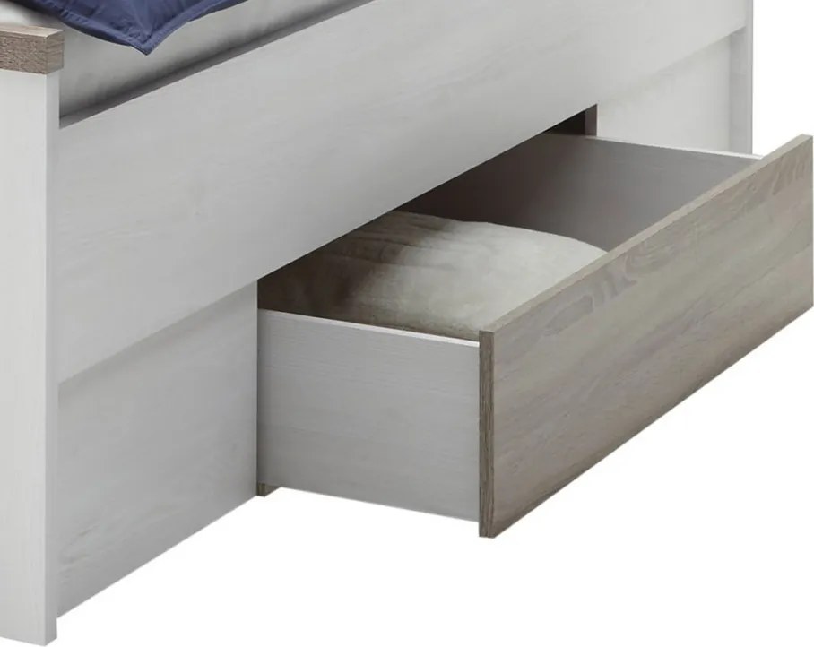 Posteľ Luca 160x200 cm, bielená pínia