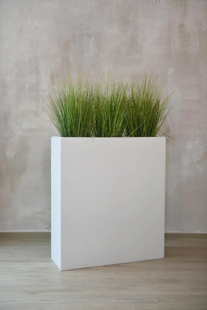 Kvetináč ELEMENTO, sklolaminát, šírka 88 cm, biela