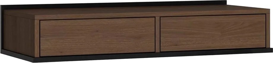 Závesná konzola Zenar 100 cm so zásuvkami - elegantný orech / čierny