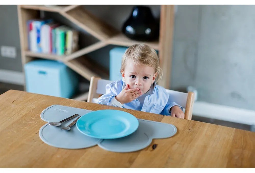 Tmavosivé silikónové prestieranie Kindsgut Cloud, 49 x 27 cm