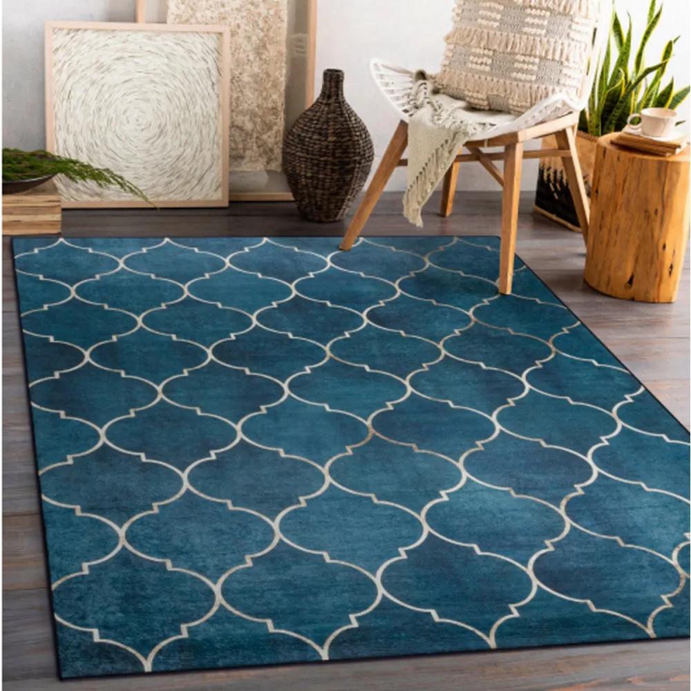 Kusový koberec Trelis modrý 120x170cm