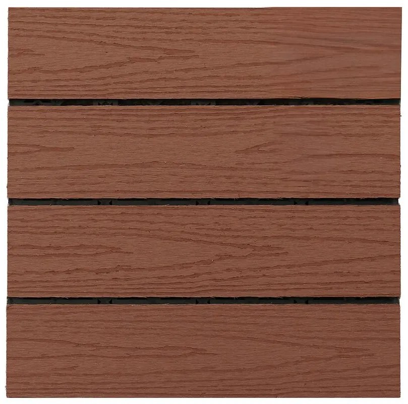 Terasová dlaždica WPC -  drevená štruktúra Antracit 300x300 mm