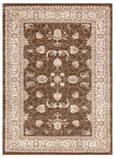 Moderný MEFE koberec 2312 Ornament, rám, tmavo-béžový