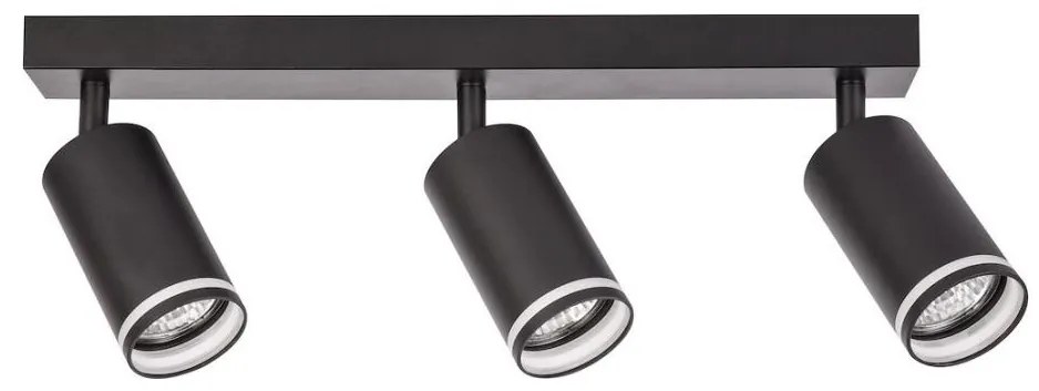 Bodové svietidlo PIPE 3xGU10/10W/230V čierne