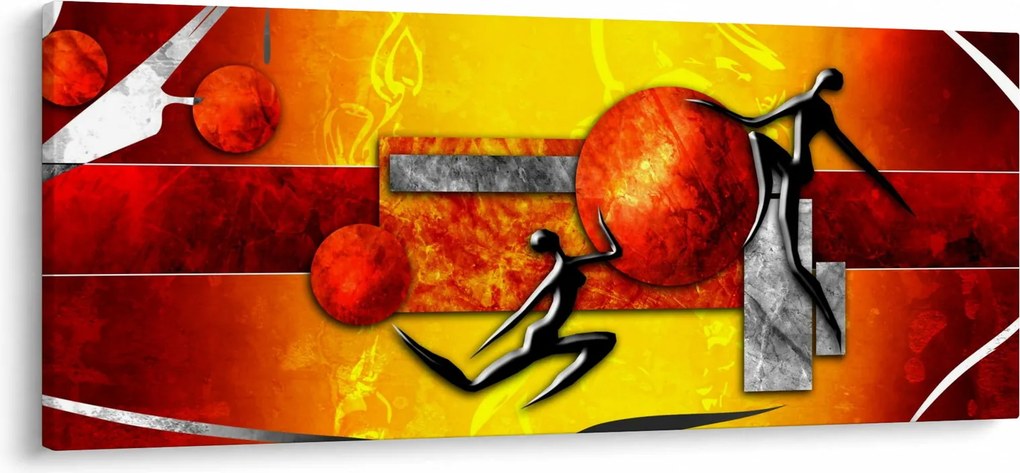 Obraz - Maľba ľudskosti (120x50 cm)