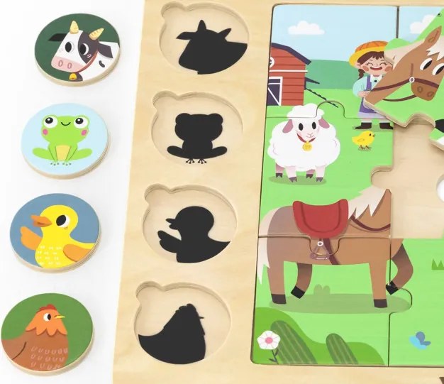 Puzzle na podložke Viga 44741 farma