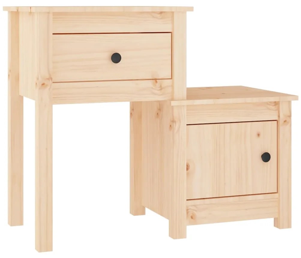 vidaXL Nočný stolík 79,5x38x65,5 cm masívne borovicové drevo
