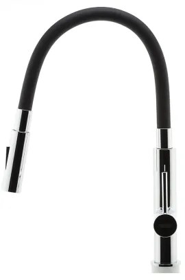 FERRO - Drezová batéria s flexibilným ramienkom lesklý chróm/čierna