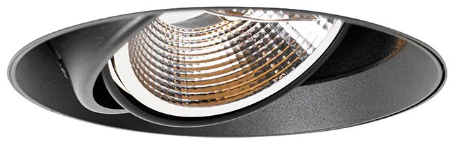 Moderné zapustené bodové svetlo čierne GU10 AR111 okrúhle bez rámu - Oneon