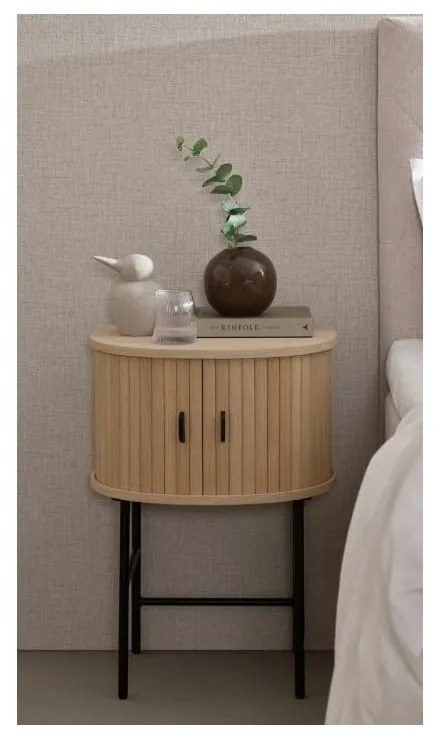 Nočný stolík v prírodnej farbe Nola – Unique Furniture