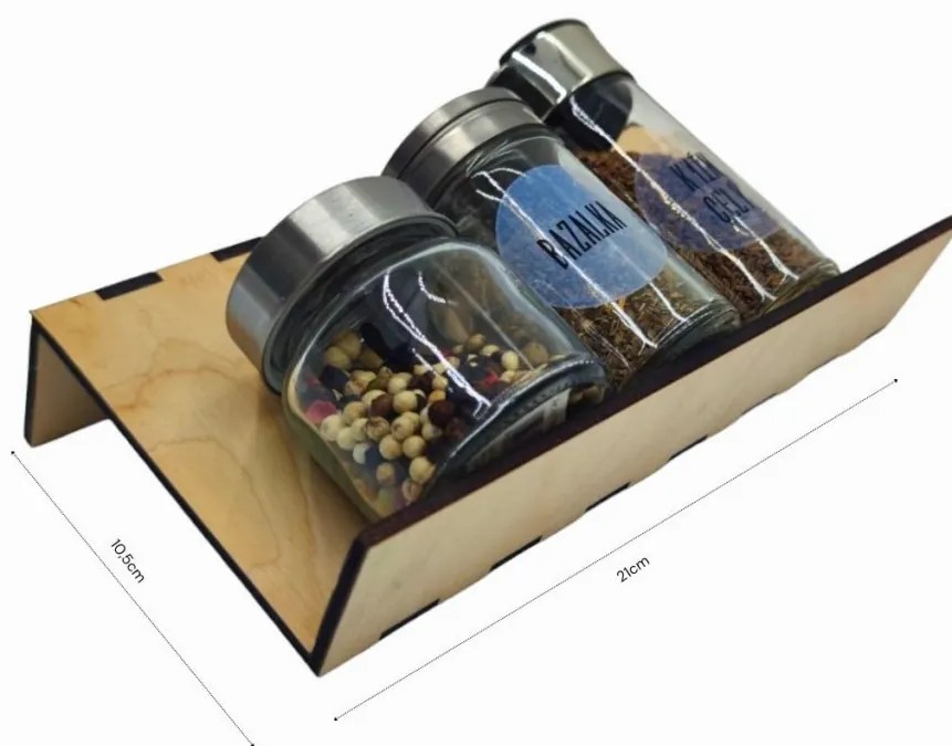 Orion Súprava 16 ks koreničiek PIMEN 80 ml + 4 ks organizér na koreničky VASKY + súprava 24 ks štítkov