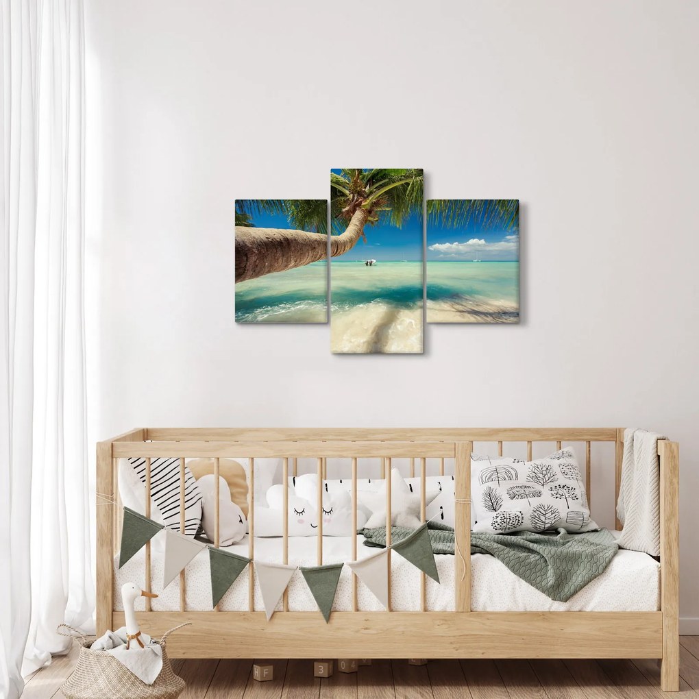 Obraz - Čisté more s palmou (90x60 cm)