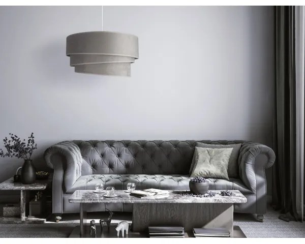 Duolla - Luster na lanku DEVON 1xE27/40W/230V pr. 45 cm šedá