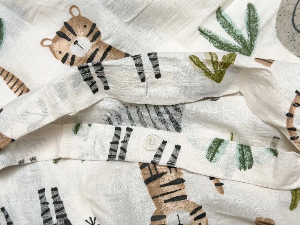 Krepové obliečky do postieľky Renforcé JUNGARI krémové Rozmer obliečky: 45 x 65 cm | 90 x 140 cm