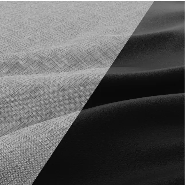 Sedacia súprava FORESTA v tvare U, pravá sivá / čierna