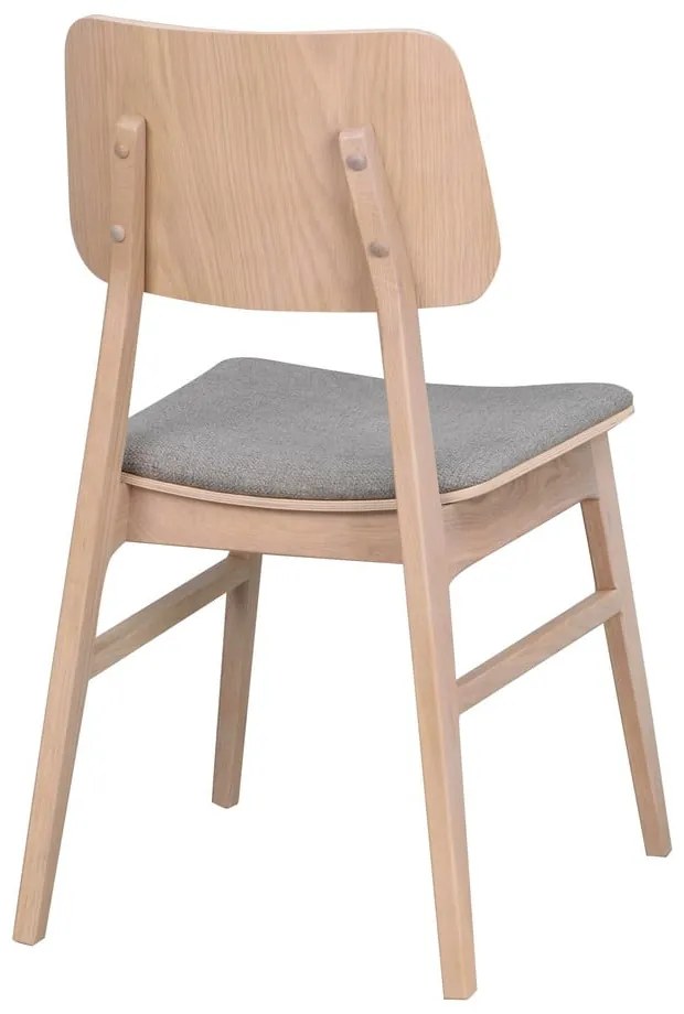 Svetlohnedá jedálenská stolička so svetlosivým sedákom Rowico Nagano