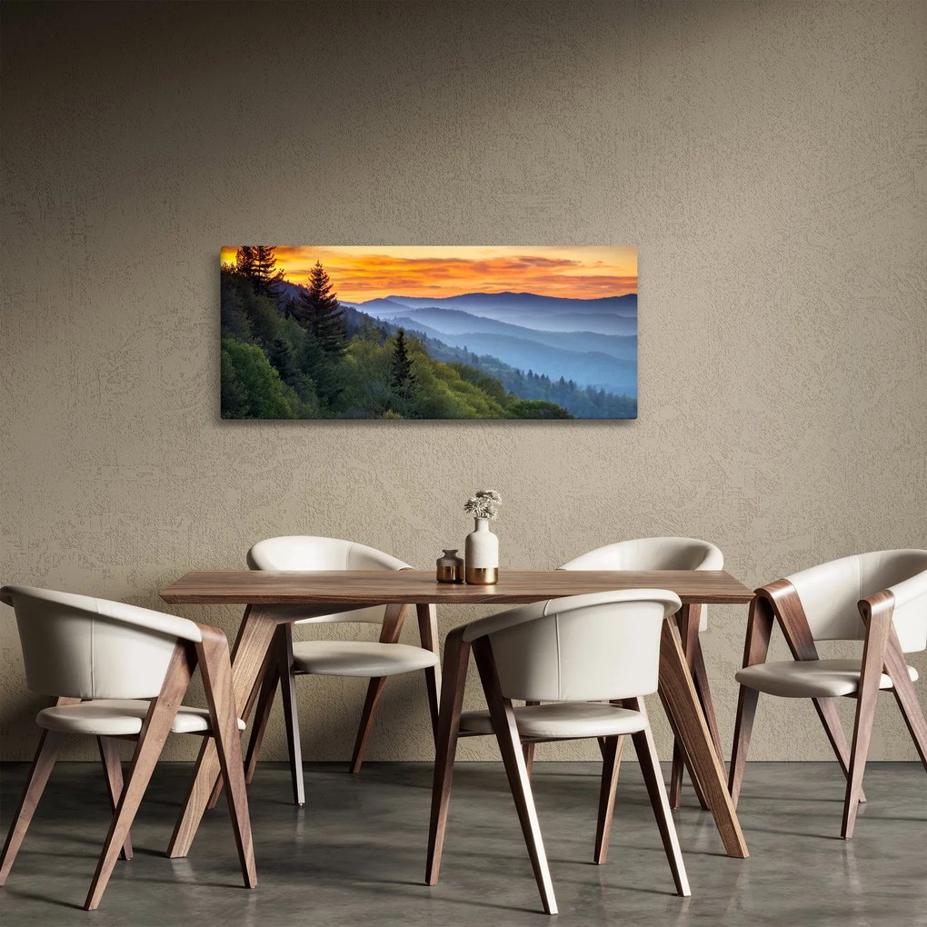 Obraz - Červánky v horách (120x50 cm)