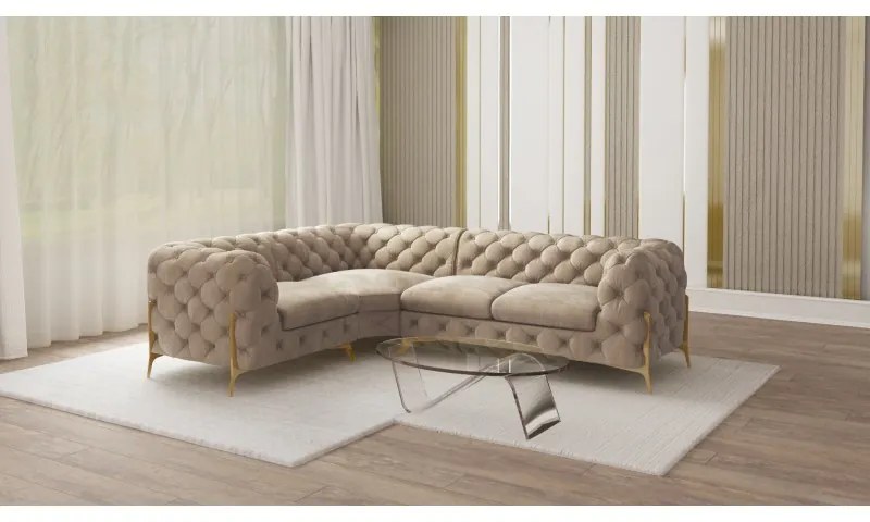 ROHOVÁ SEDAČKA CHESTERFIELD LARISSA PRAVÁ - ĽAVÁ 264 X 204 cm